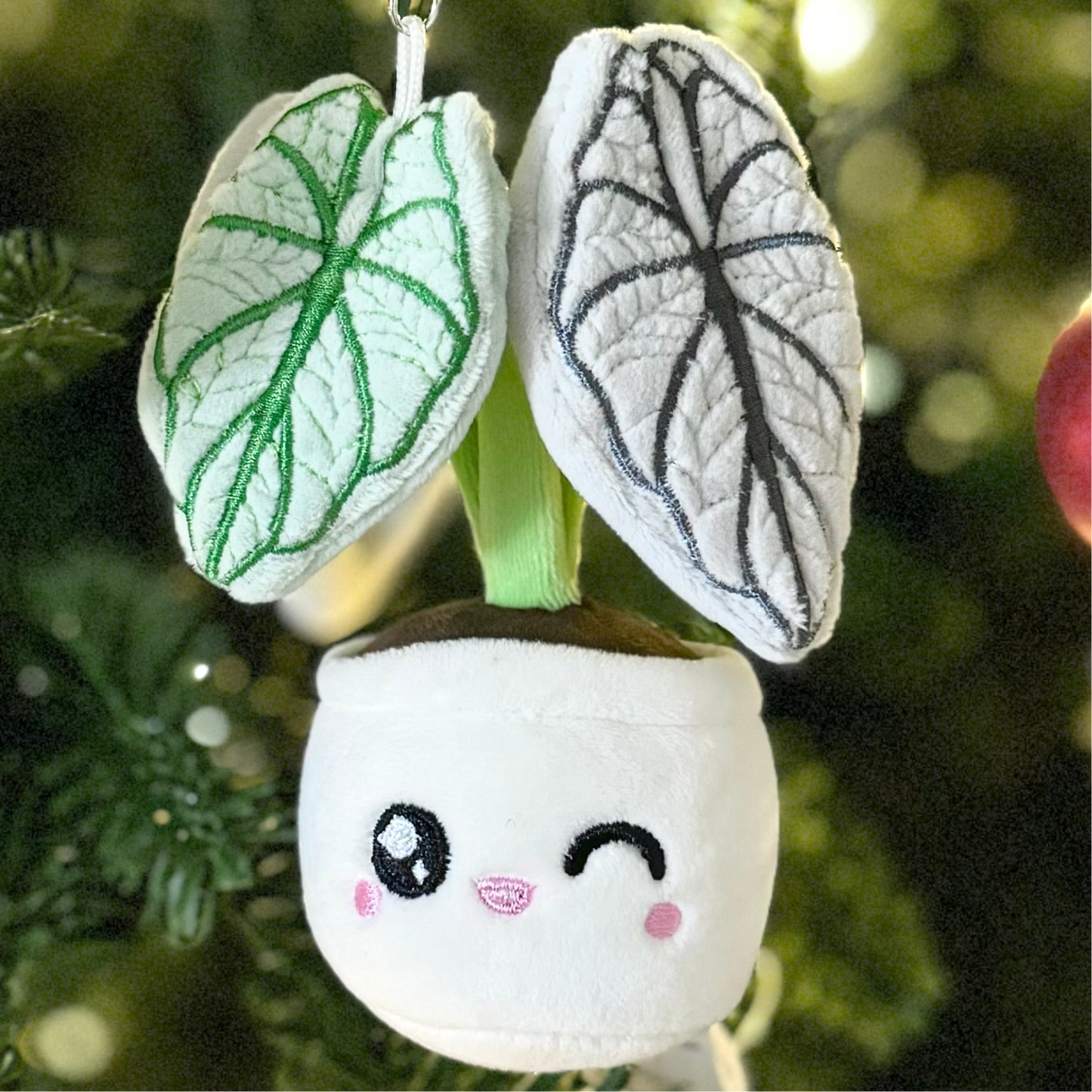 Plush Keychain: Silver Dragon Alocasia