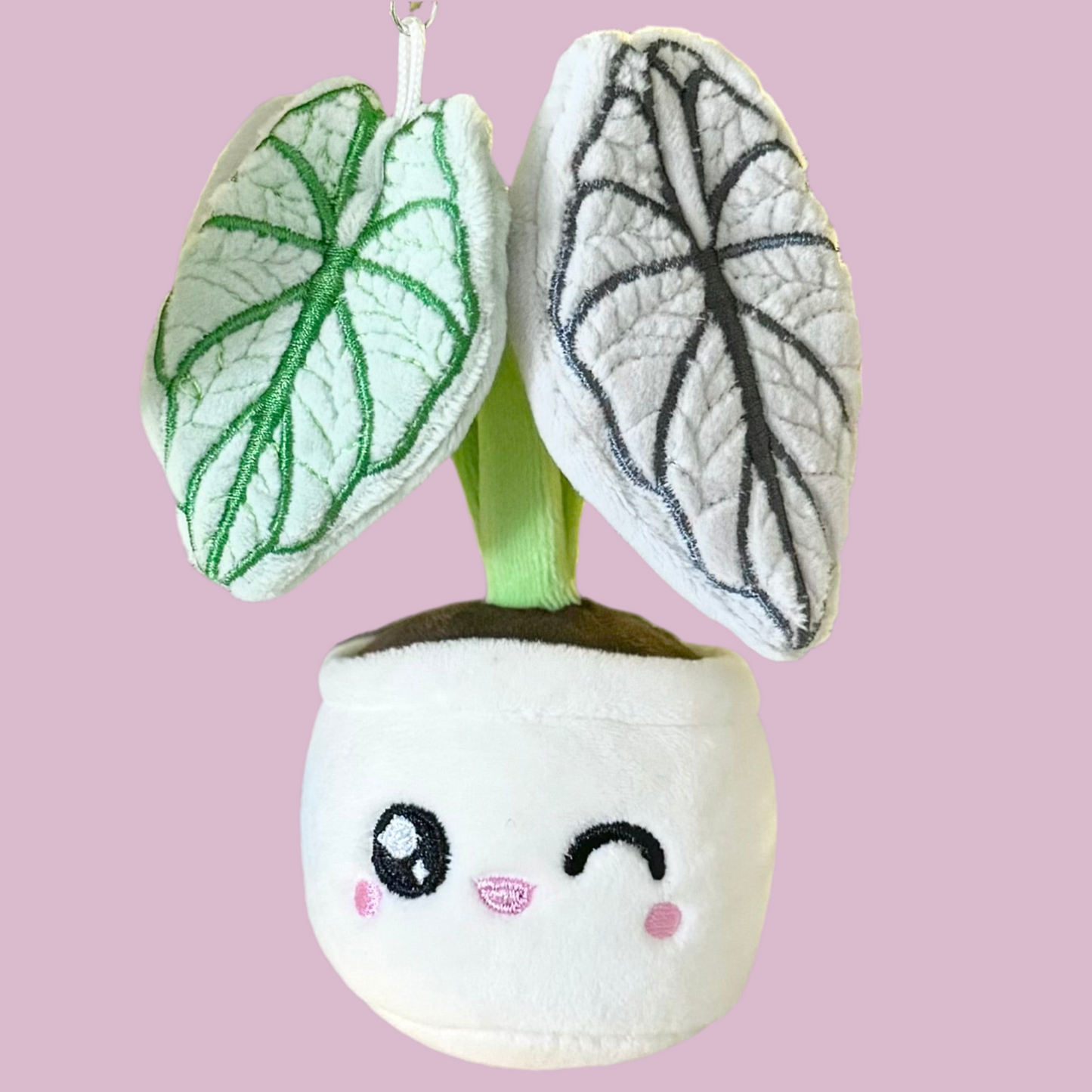 Plush Keychain: Silver Dragon Alocasia