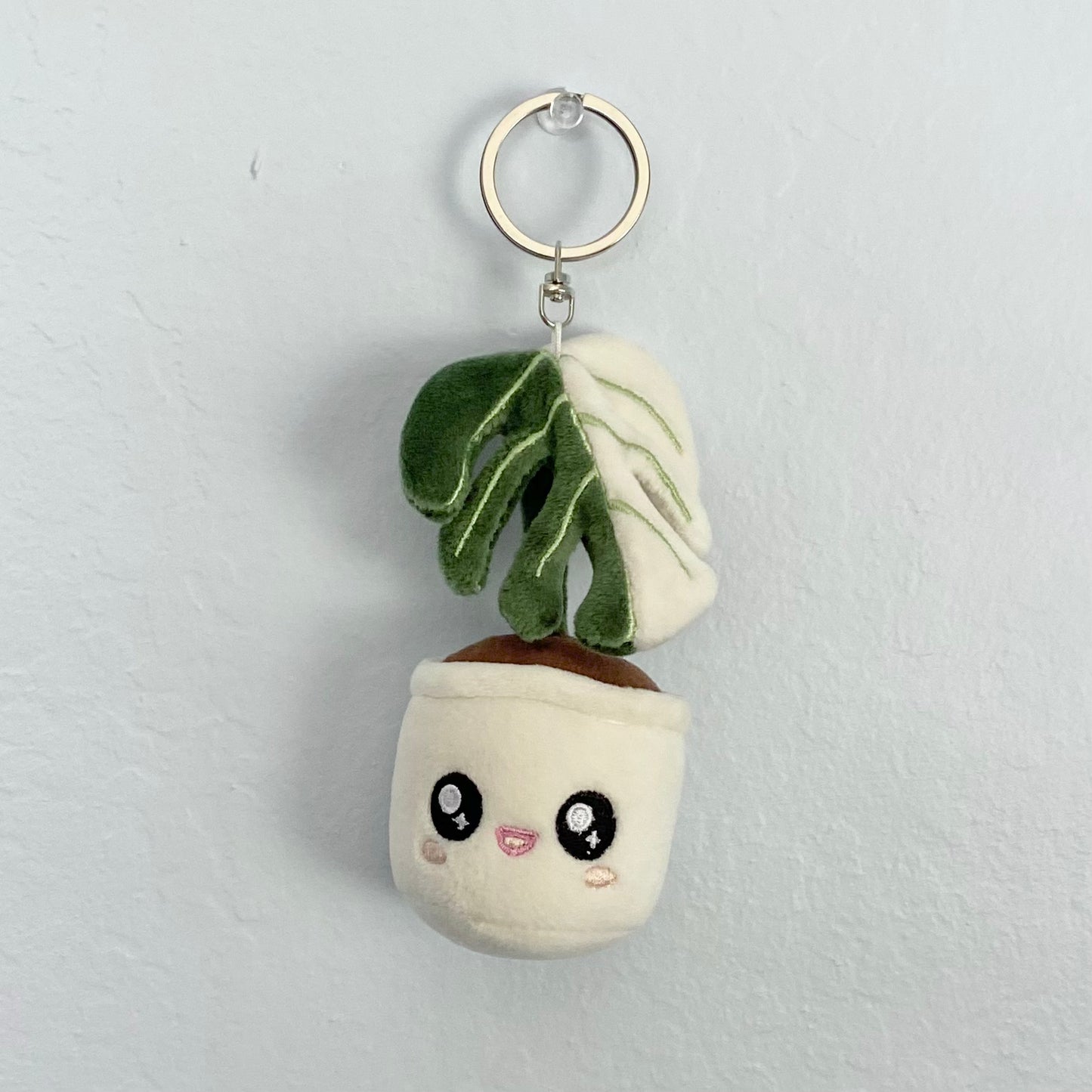 Plush Keychain/Ornament: Monstera Deliciosa Albo Variegata