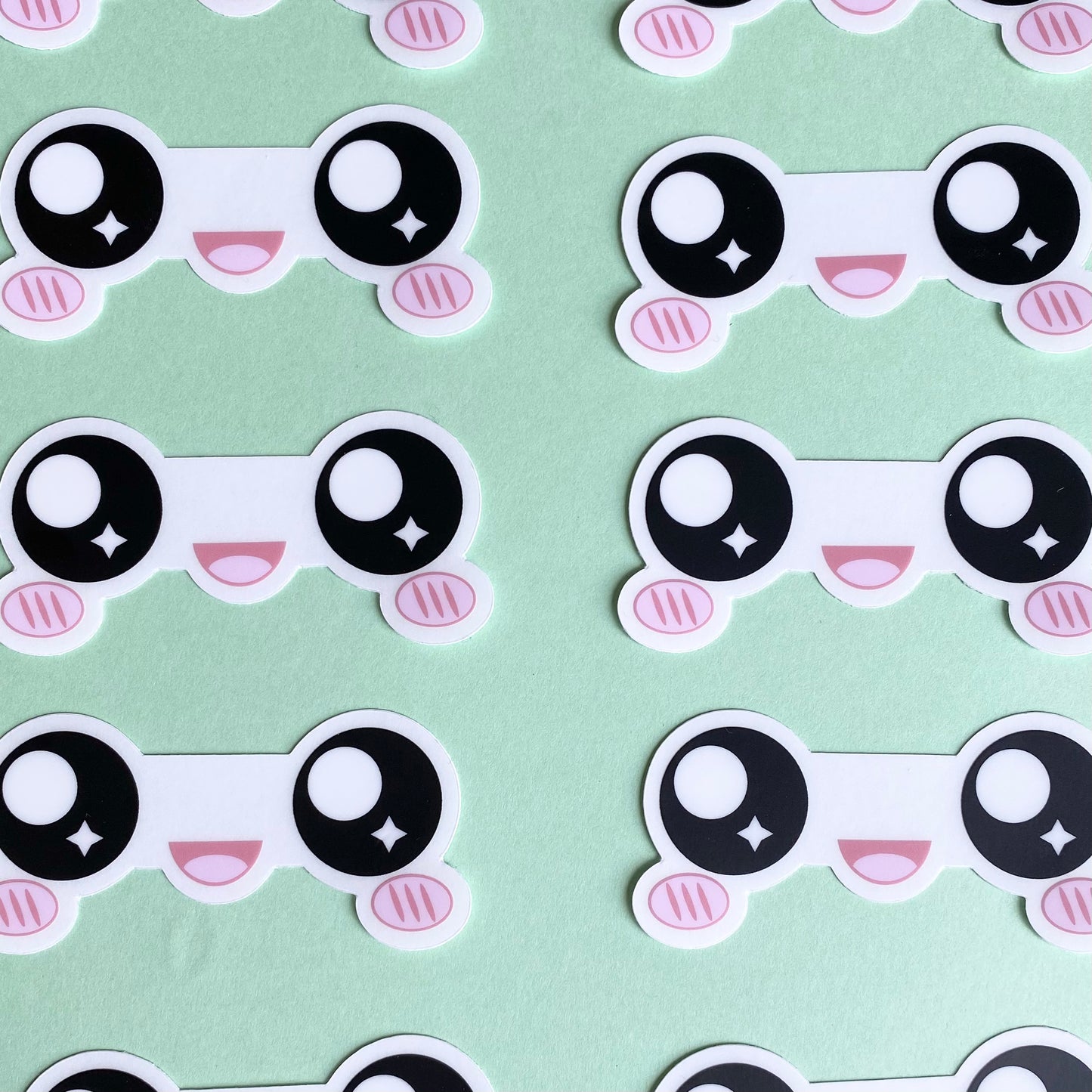 Clear Kawaii Face Stickers