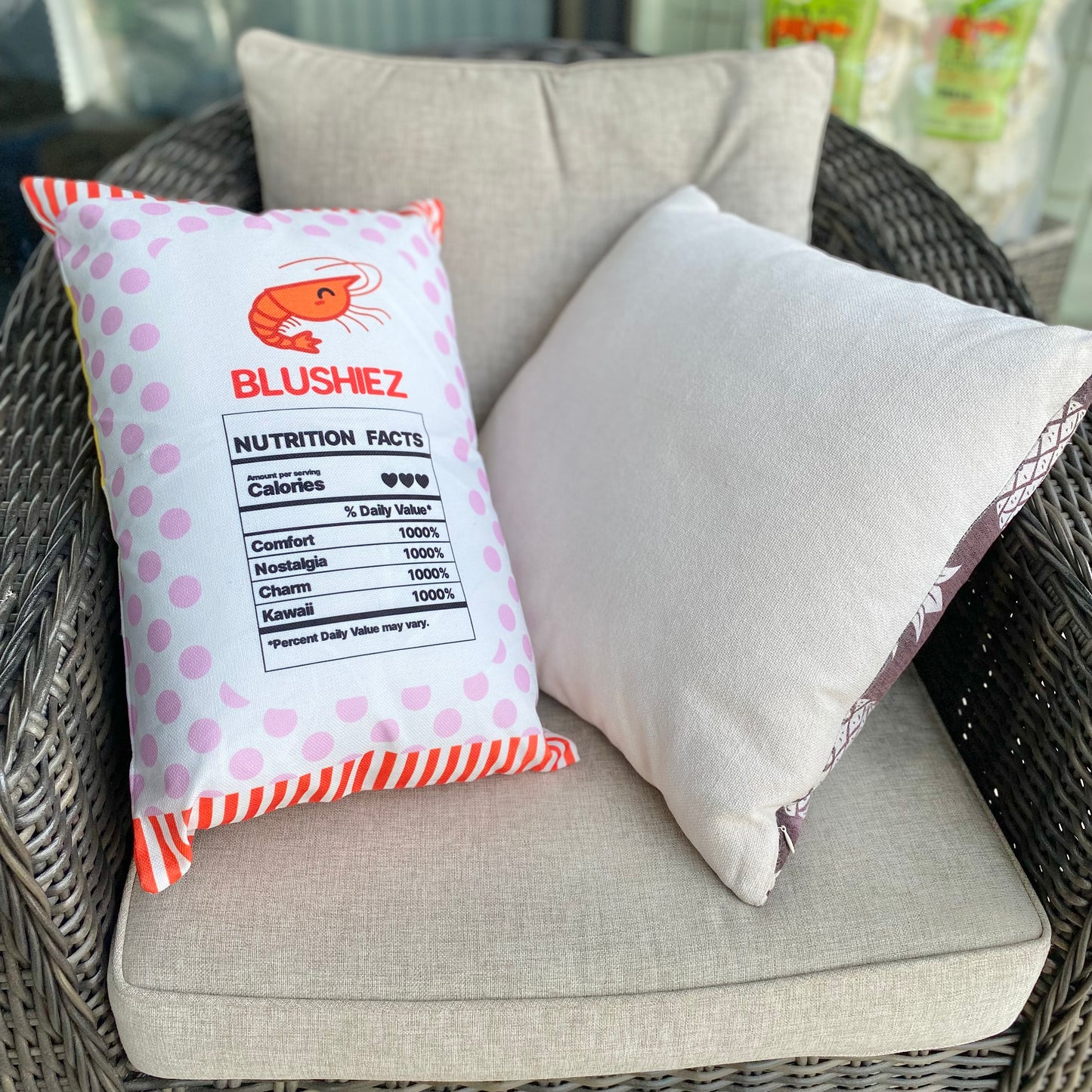 Shrimp Chips Decorative Throw Pillow