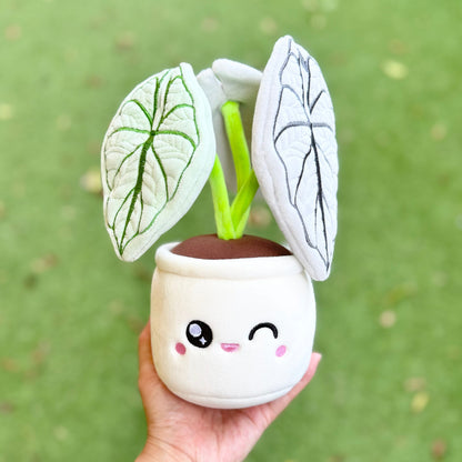 Alocasia Silver Dragon Plushie – 10″ Tropical Houseplant Plush