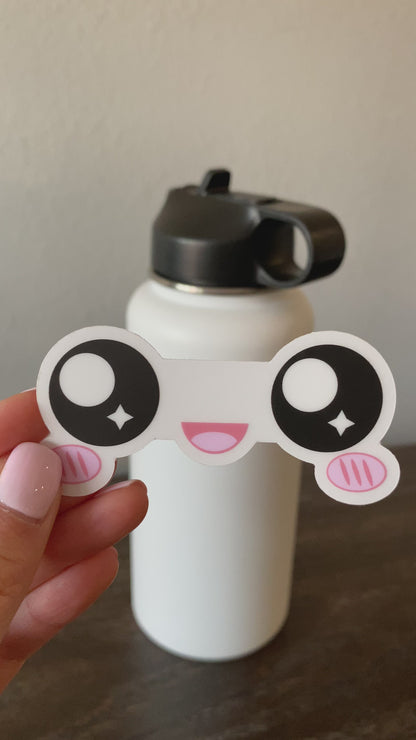 Clear Kawaii Face Stickers
