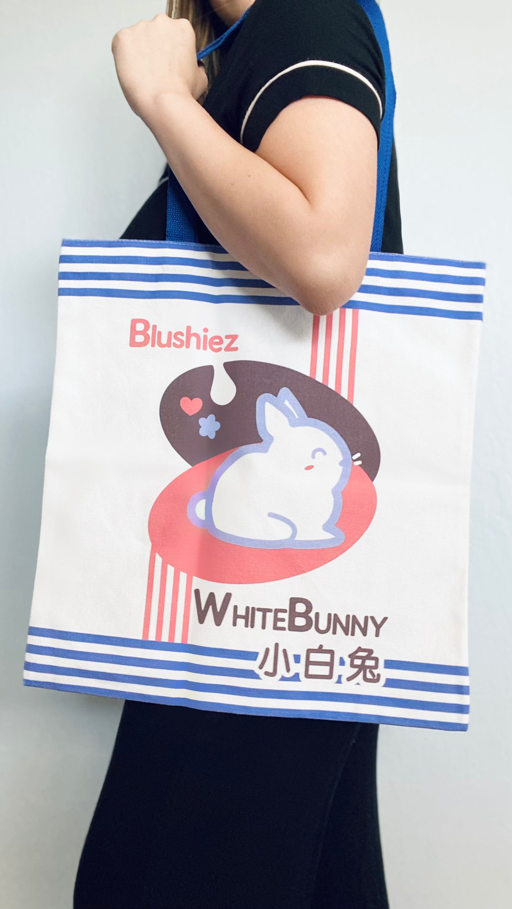 White Bunny Tote Bag Blushiez