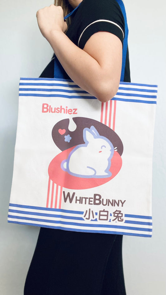 White Bunny Tote Bag
