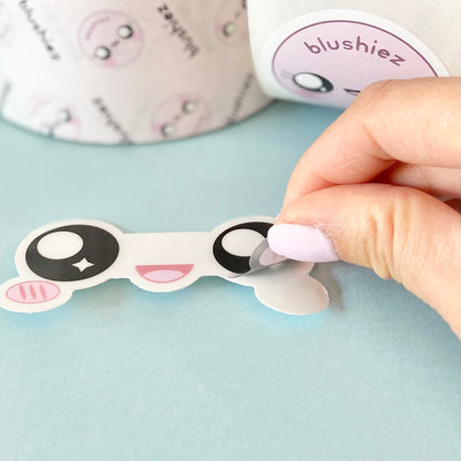 Clear Kawaii Face Stickers